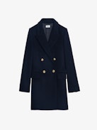 Miew Coat - Structured pea coat in wool cashmere blend.