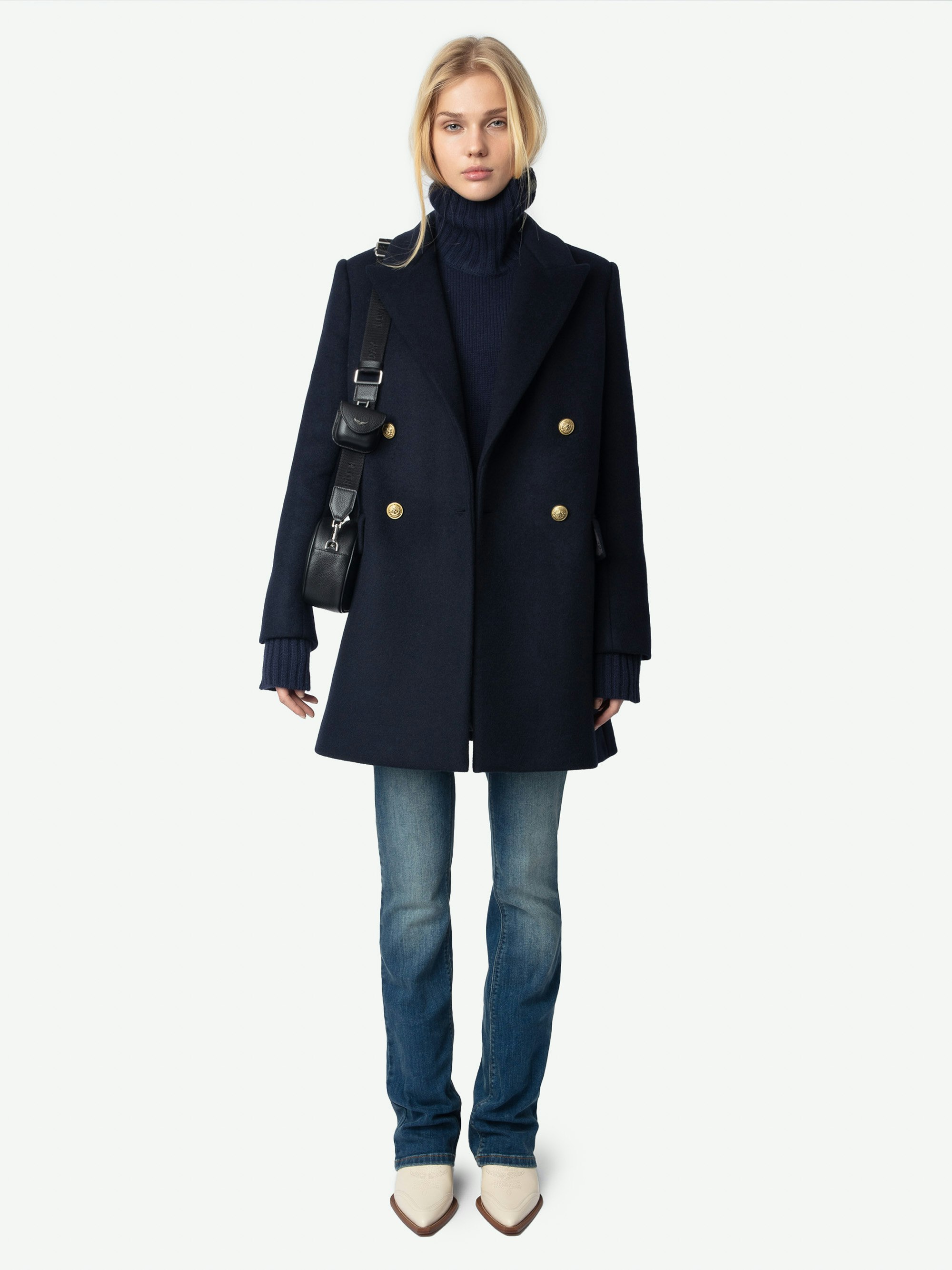 Cappotto Miew - Cappotto strutturato stile caban in lana e cashmere.