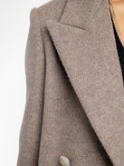 Miew Coat - Peacoat-style coat in wool blend, long sleeves and double-breasted button fastening.