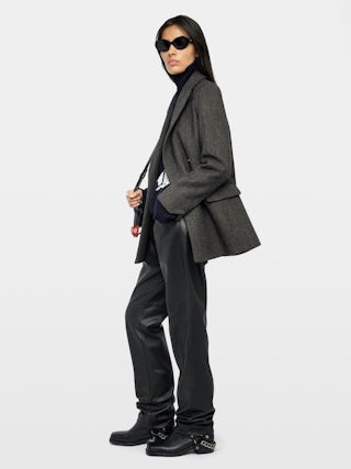 Miew Coat - Peacoat-style coat in wool blend, double-breasted buttoned closure and long sleeves.