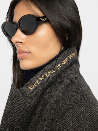 Miew Coat - Peacoat-style coat in wool blend, double-breasted buttoned closure and long sleeves.