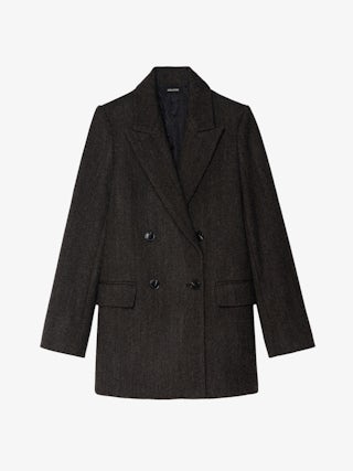 Miew Coat - Peacoat-style coat in wool blend, double-breasted buttoned closure and long sleeves.