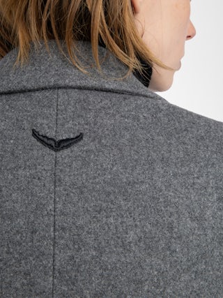 Manteau Miewl - Manteau esprit caban en laine mélangée, manches longues et fermeture croisée boutonnée.