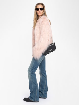 Manteau Freddie - Manteau en fausse fourrure bouclée et manches longues.