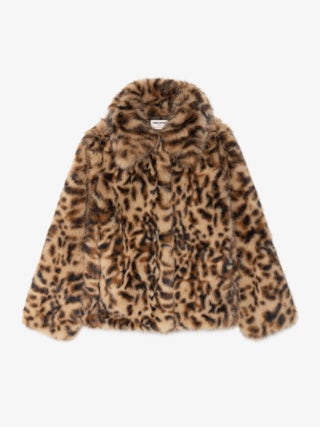 Finito Coat - Leopard faux fur coat.
