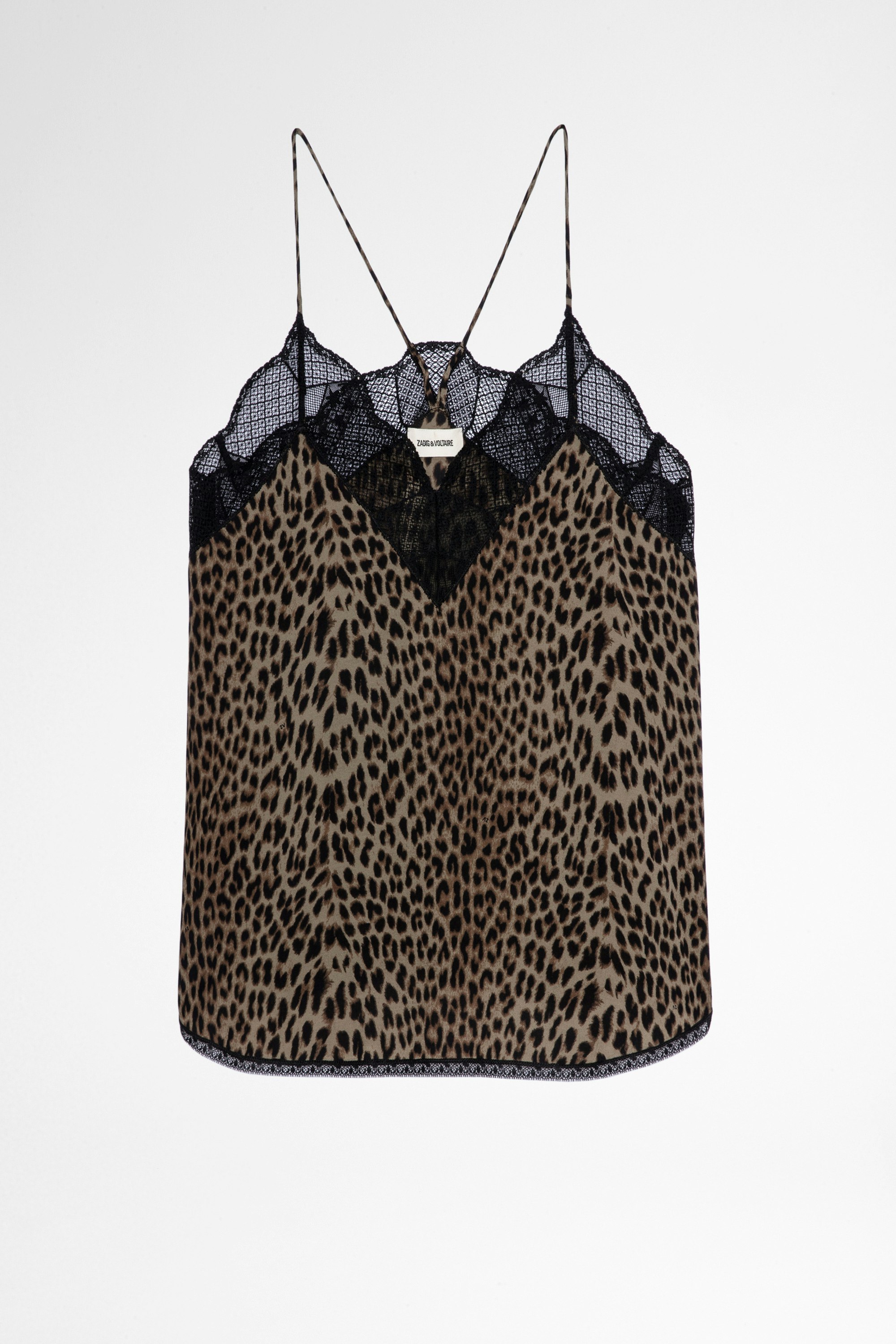 Christy Leopard Camisole Women's beige leopard print camisole. Made with fibers from sustainably managed forests.
