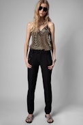 Christy Leopard Camisole - Women's beige leopard print camisole. Made with fibers from sustainably managed forests.