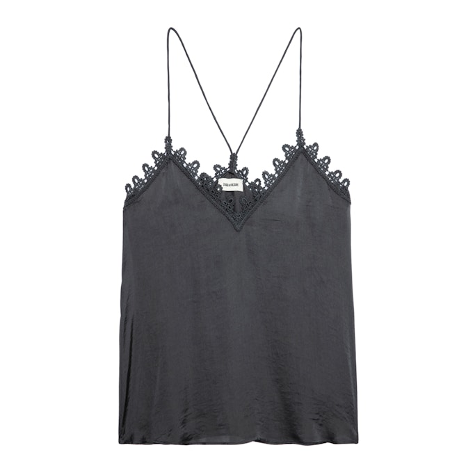 Caraco Chrisa Satin Anthracite - Taille S - Zadig&Voltaire - Modalova
