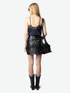 Cyoko Silk Camisole - Lingerie-inspired jacquard silk camisole with a buttoned neckline, adjustable straps, and exclusive French lace.