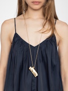 Cym Satin Camisole - Pleated Japanese satin camisole with adjustable straps at the back and signature metal wings at the front.