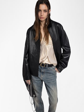 Camisole Cippie Satin - Camisole in gold satin with adjustable straps and a pleated bustier.