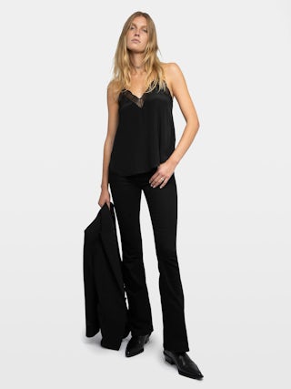 Christy Camisole 100% Silk - Silk and lace camisole.