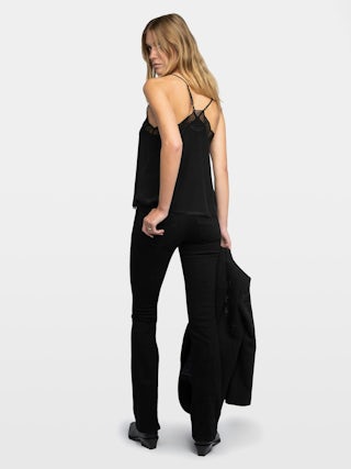 Christy Camisole 100% Silk - Silk and lace camisole.