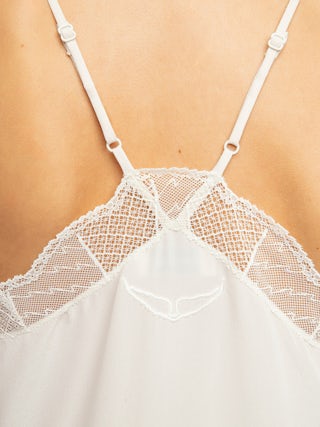 Christy Camisole 100% Silk - Silk and lace camisole.