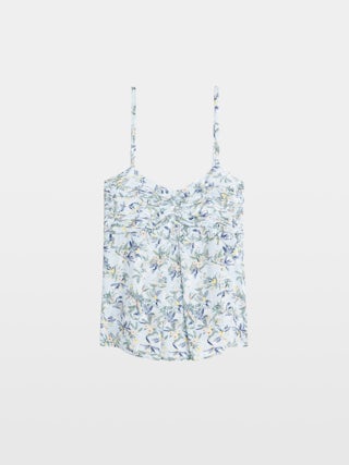 Caraco Cippie - Caraco en viscose imprimé avec bretelles ajustables et bustier froncé.