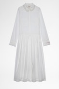 Vestido Ruthy - Vestido camisero blanco de algodón para mujer