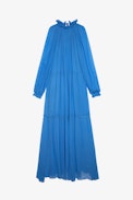 Vestido Razzia - Vestido azul cielo largo de manga larga para mujer