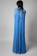 Vestido Razzia - Vestido azul cielo largo de manga larga para mujer