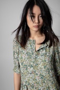Robe Risla - Robe verte à imprimé fleuri Femme