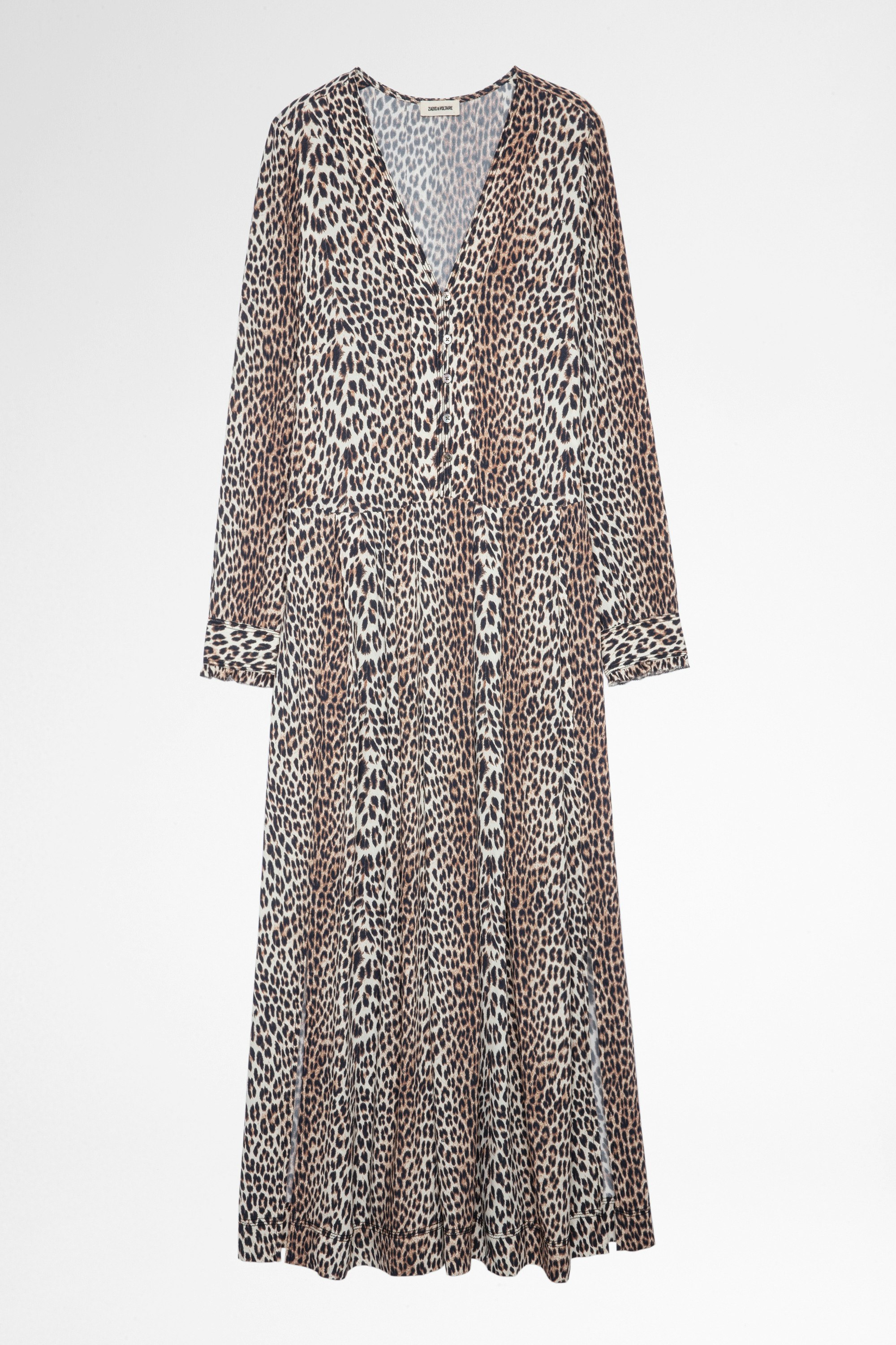 Kleid Roux Leopard Langes Kleid mit Leopardendruck