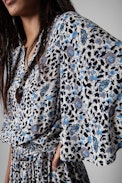 Robe Rhone - Robe noir et blanc imprimé fleuri Femme