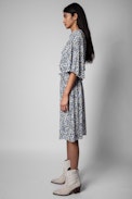 Robe Rhone - Robe noir et blanc imprimé fleuri Femme