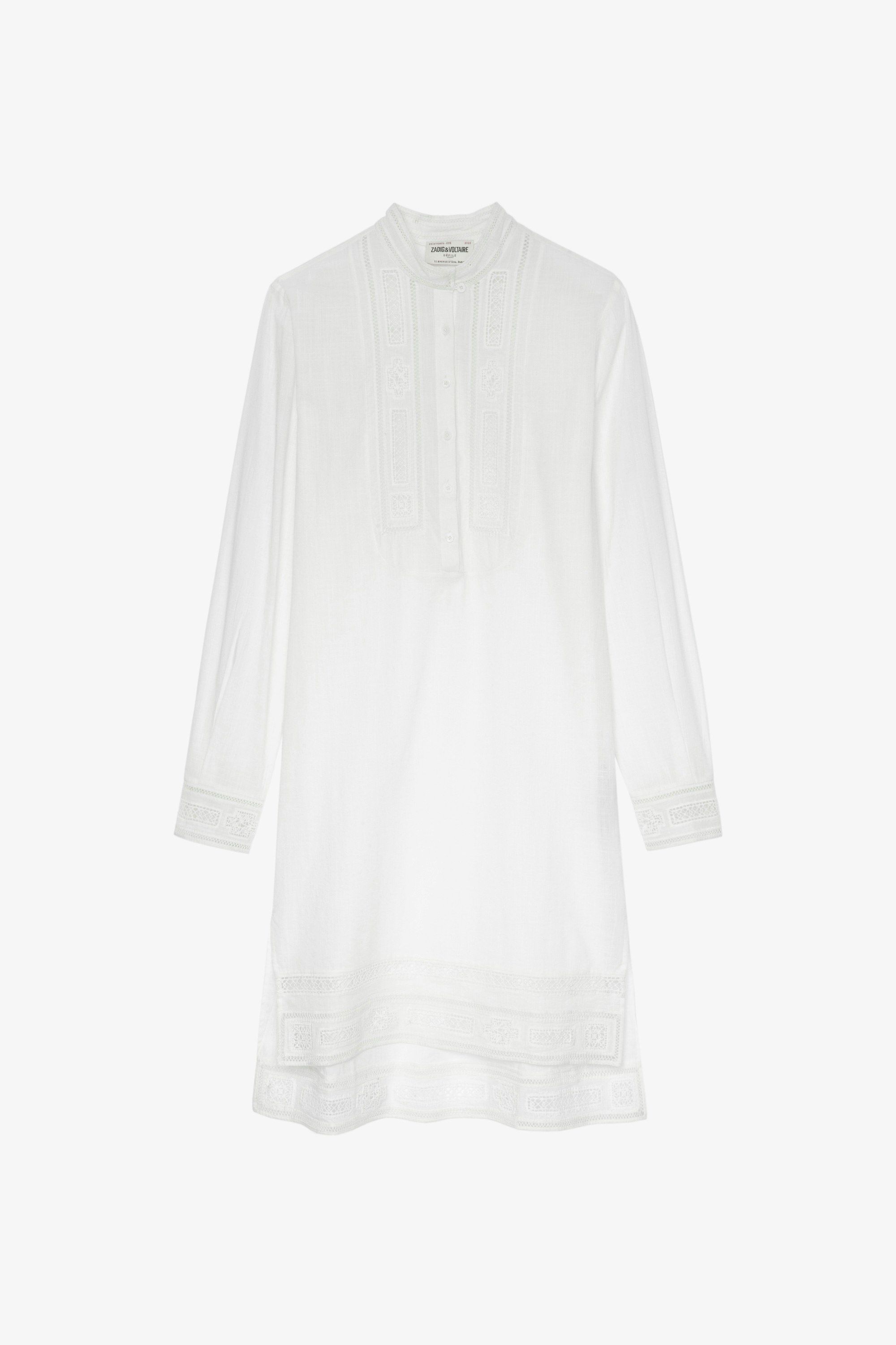 Redda Dress - Women's white cotton dress.