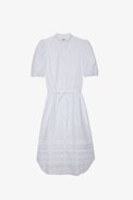 Vestido Ryana Pop - Vestido midi de mujer de algodón blanco