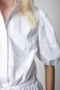 Vestido Ryana Pop - Vestido midi de mujer de algodón blanco