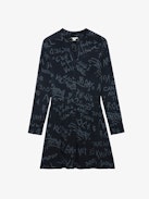 Refla Dress - Women's graffiti motif printed shirt dress