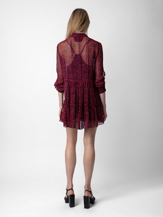 Robe Razyele - Robe courte transparente à imprimé Crush.