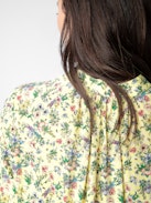 Rinka Dress - Women's yellow floral print dress.