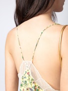 Risty Dress - Women’s long yellow floral-print silk dress.
