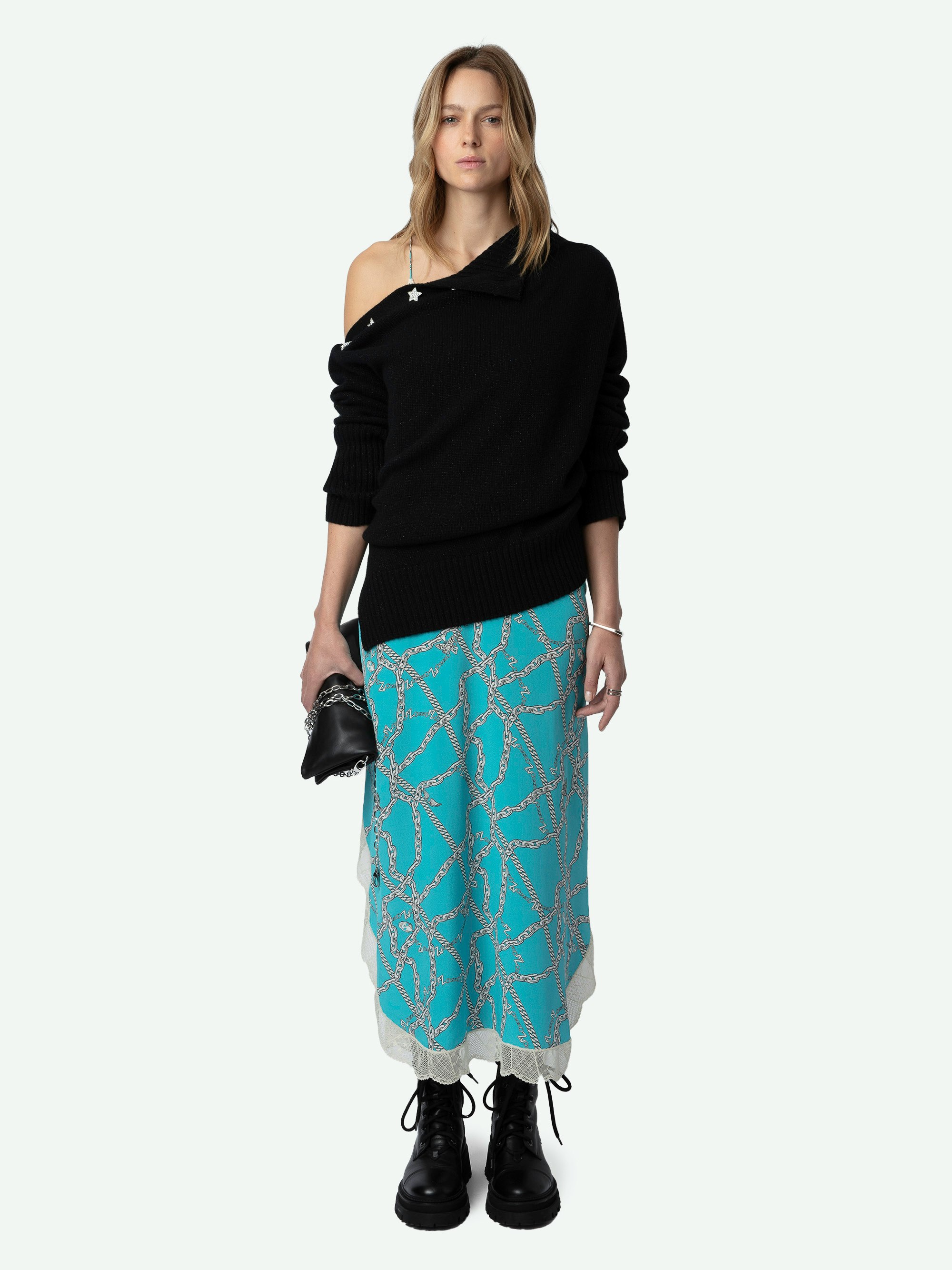 Ristyl Silk Dress dress blue women | Zadig&Voltaire