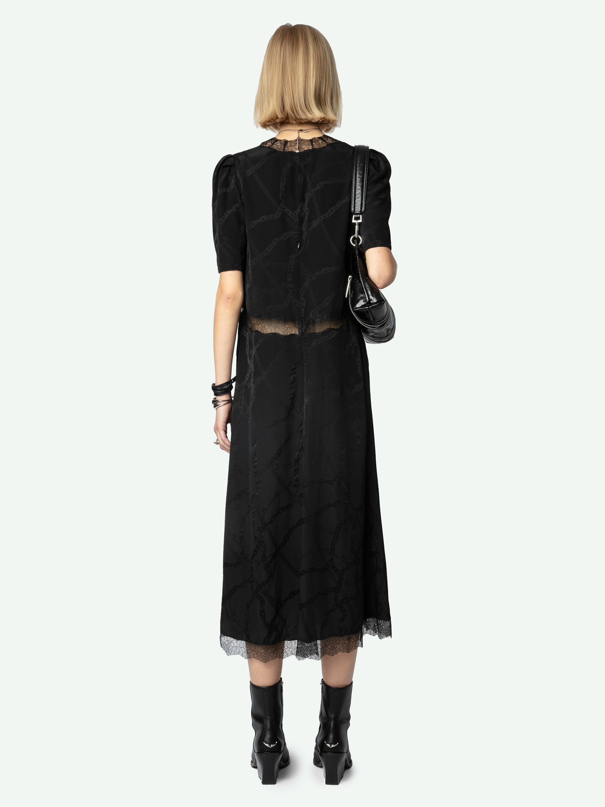 Redox Silk Jacquard Dress dress black women | Zadig&Voltaire Redox Silk Jacquard Dress dress black women | Zadig&Voltaire