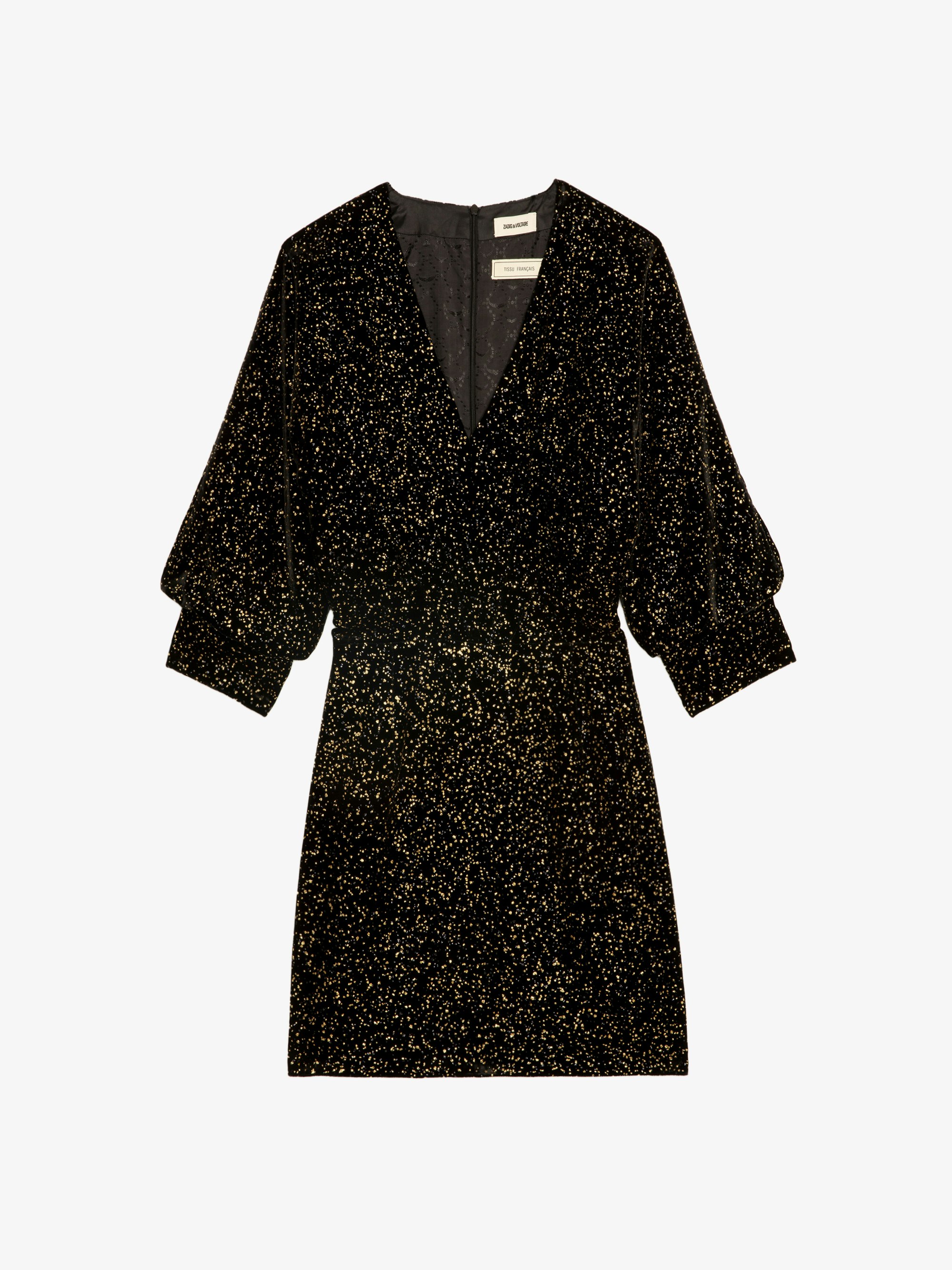 Women's Short Black Glitter Dress | Zadig&Voltaire