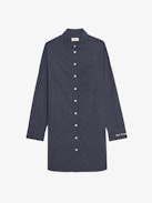 Rorning Dress - Shirt dress in striped poplin with embroidered cuffs.