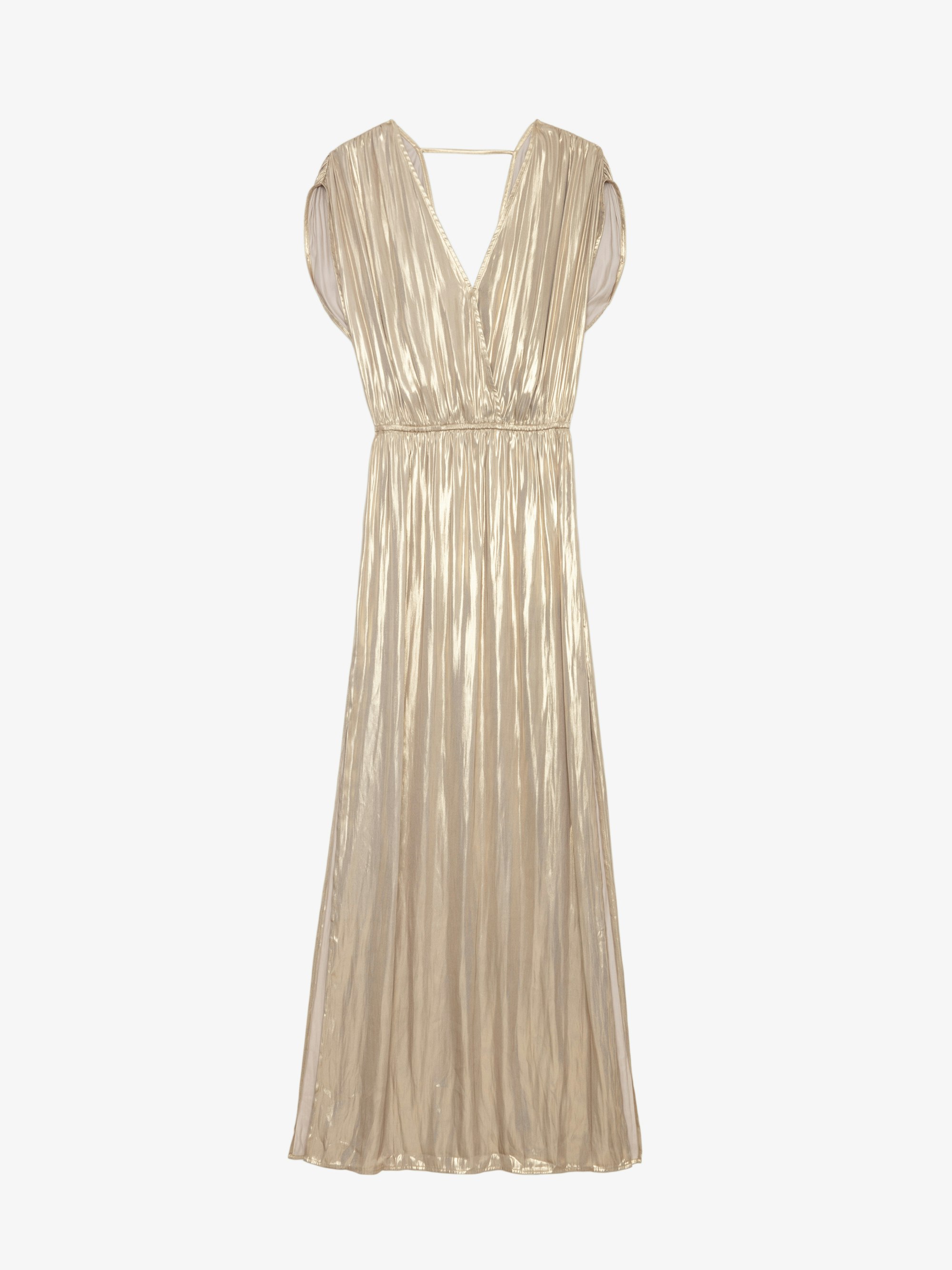 Elegant Gold Satin Short Dress | Zadig&Voltaire
