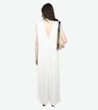 Rimati Kleid - Langes Kleid aus Baumwollgaze, Ausschnitt vorne und hinten, ärmellos und Kordeln mit Flügeln.