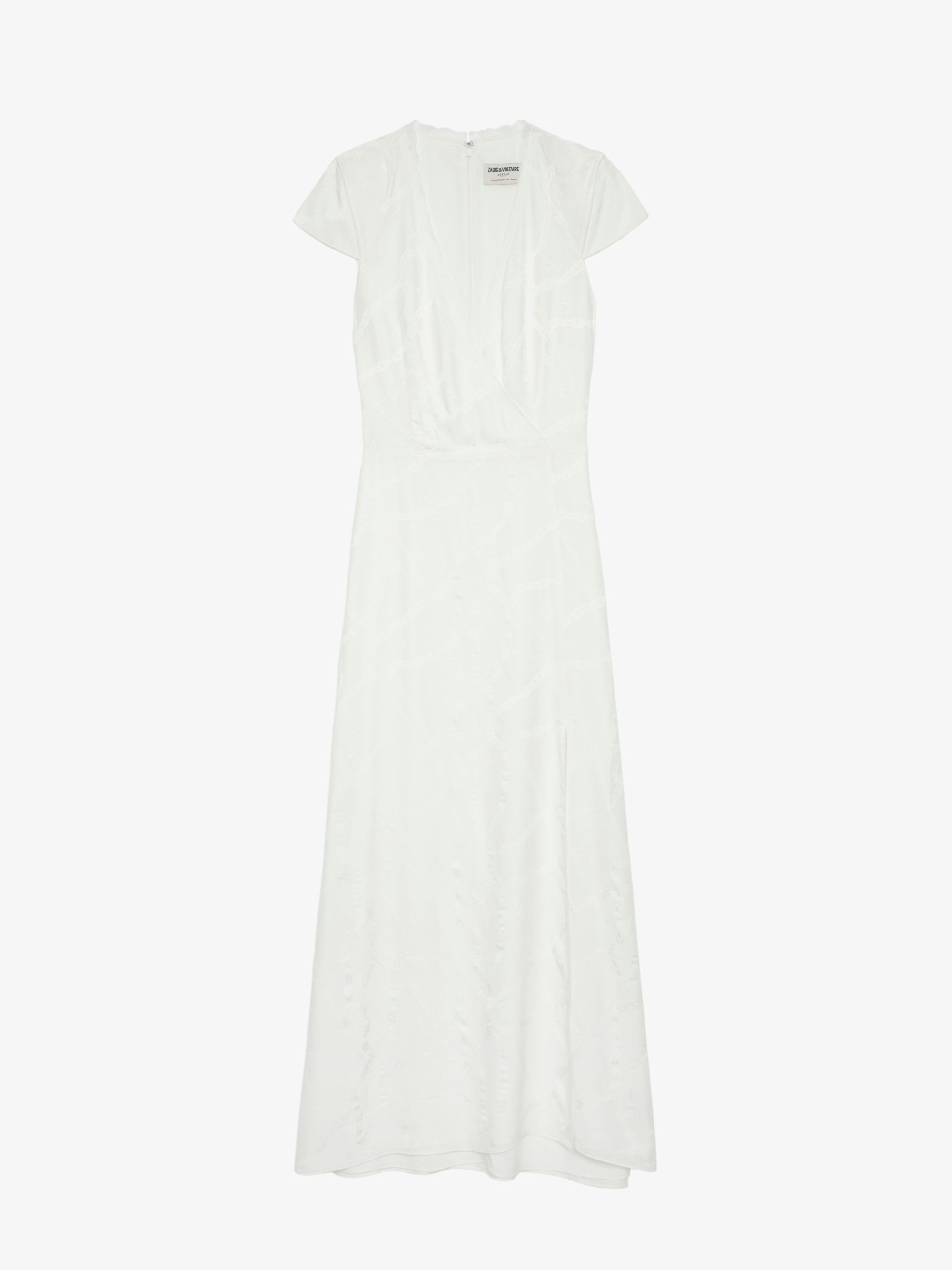 Long Pink Silk Lace Dress | Zadig&Voltaire