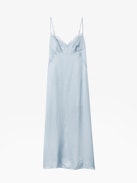 Robe Rialta Satin - Robe en viscose satin esprit lingerie, décolleté dos, et dentelle française.