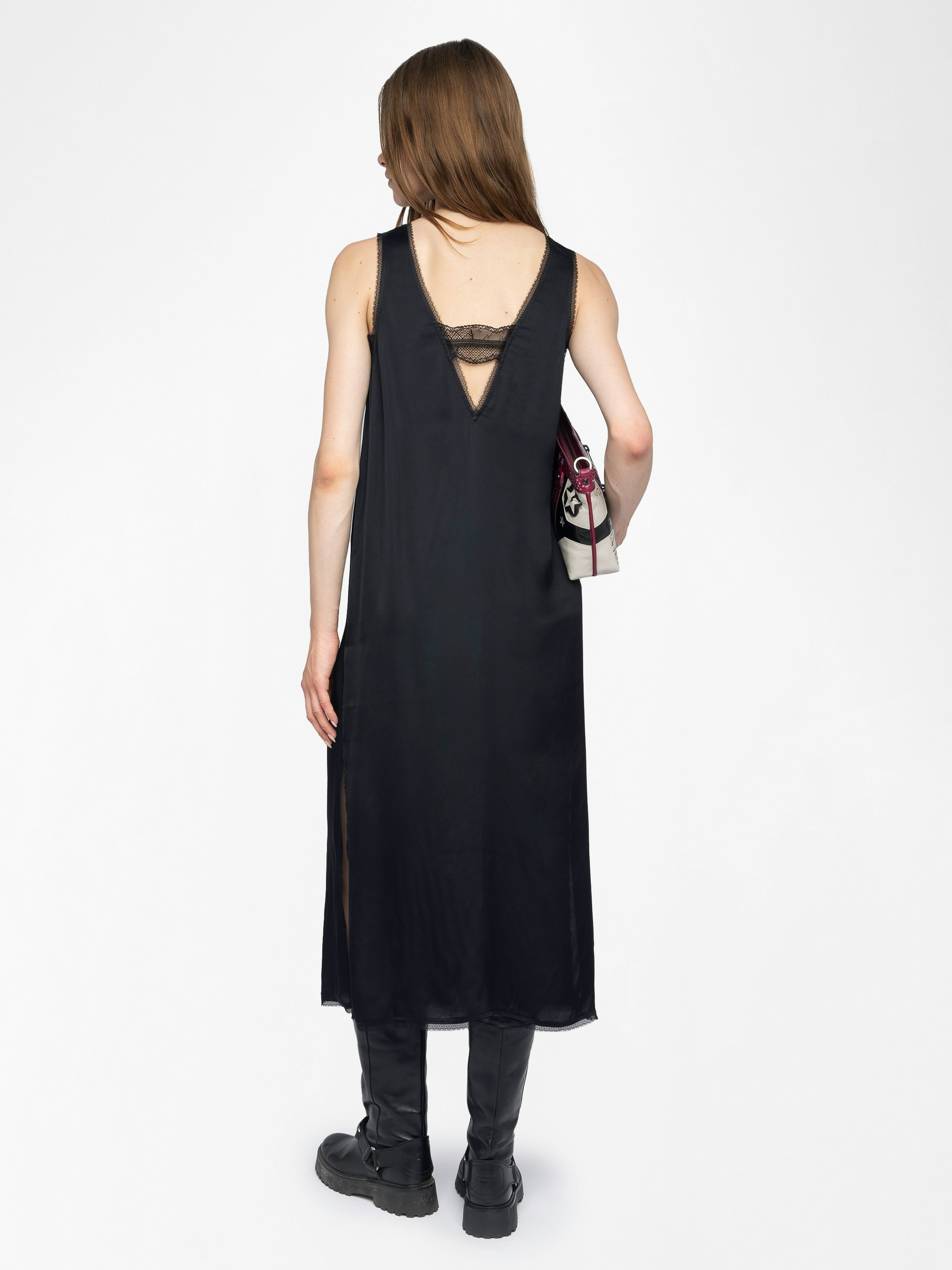 ZADIG & VOLTAIRE リスティアトレス KWDR012030 BLACK 2023 Zadig & Voltaire Rinka Satin Dress Black Size M NEW | eBay