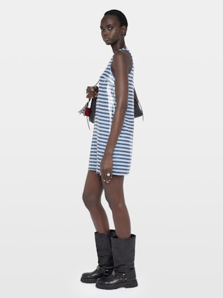 Robe Rasha - Robe courte sans manches en sequins imprimé.