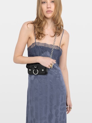 Dress Ridar 100% Silk - Lingerie-inspired mid-length silk jacquard dress with adjustable straps and lace at the bust and hem.