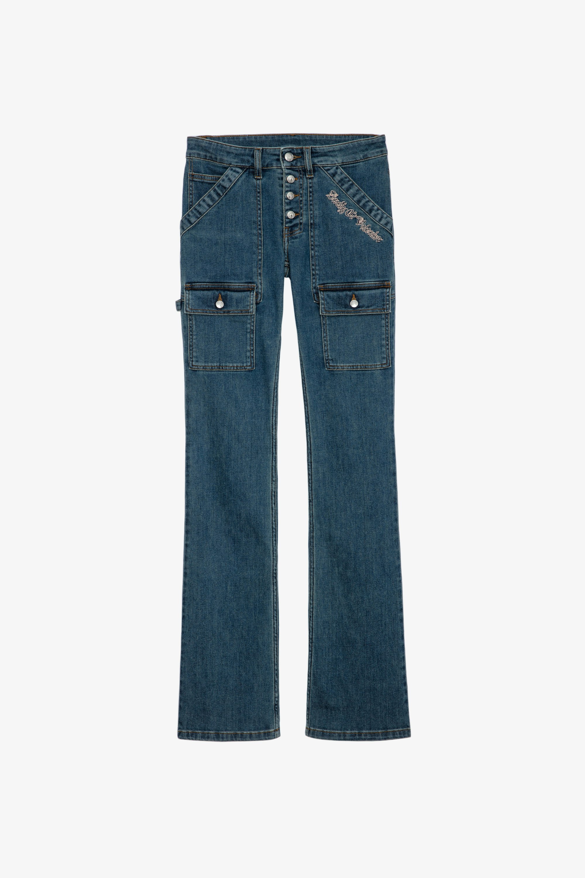 Elina Denim Jeans Women’s faded sky blue denim jeans 