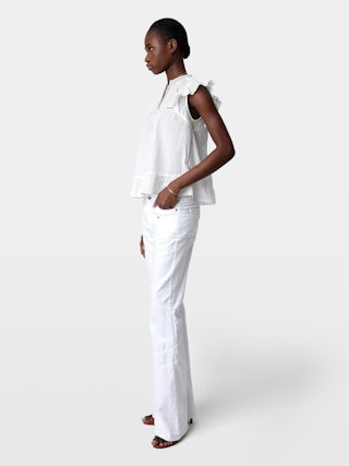 Jeans Elvira - Jeans ampi in denim con tasche e dettagli impunturati.