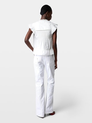 Jeans Elvira - Jeans ampi in denim con tasche e dettagli impunturati.