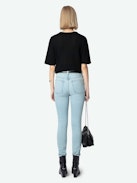 Tina Cropped Skinny Jeans - Women's light wash cropped skinny jeans.