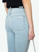 Tina Cropped Skinny Jeans - Women's light wash cropped skinny jeans.