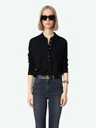 Tina Cropped Skinny Jeans - Women's washed black cropped skinny jeans.